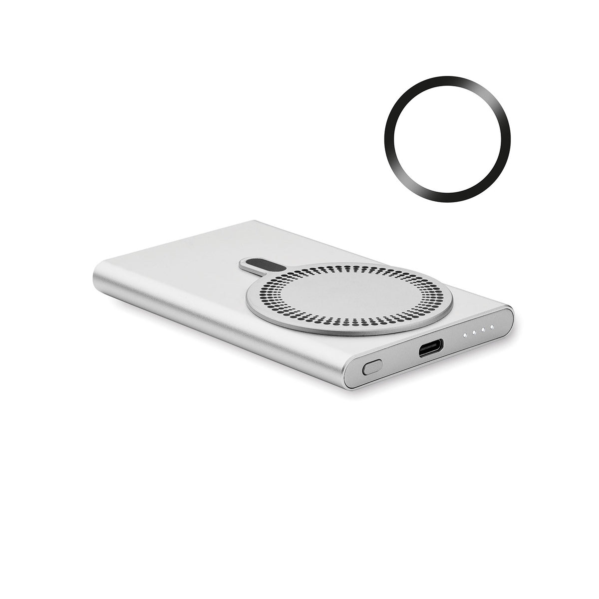 5000mah magneettinen langaton varavirtalähde, hopea