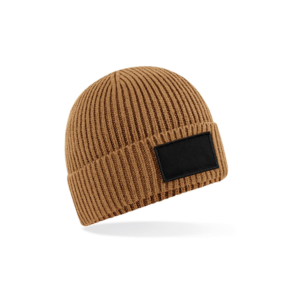 Beechfield Fashion Patch Beanie, ruskea