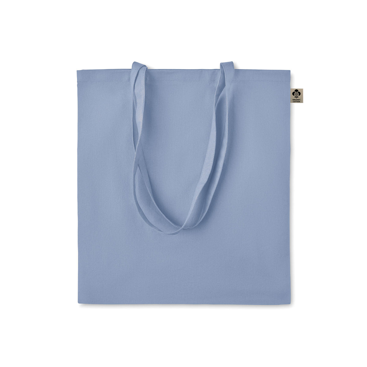 baby blue sininen ekologinen kangaskassi 140g