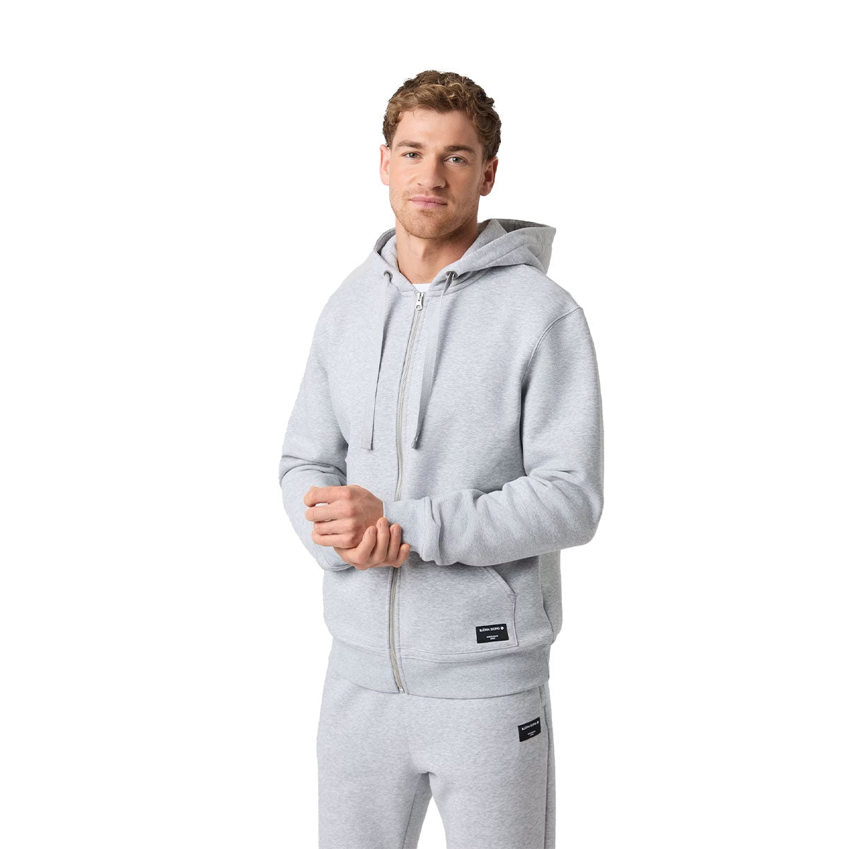 björn borg vetoketjullinen huppari, harmaa
