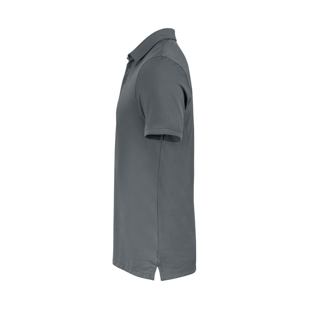 Cutter & Buck Oceanside Stretch Polo tummanharmaa, vasen hiha ja sivuprofiili