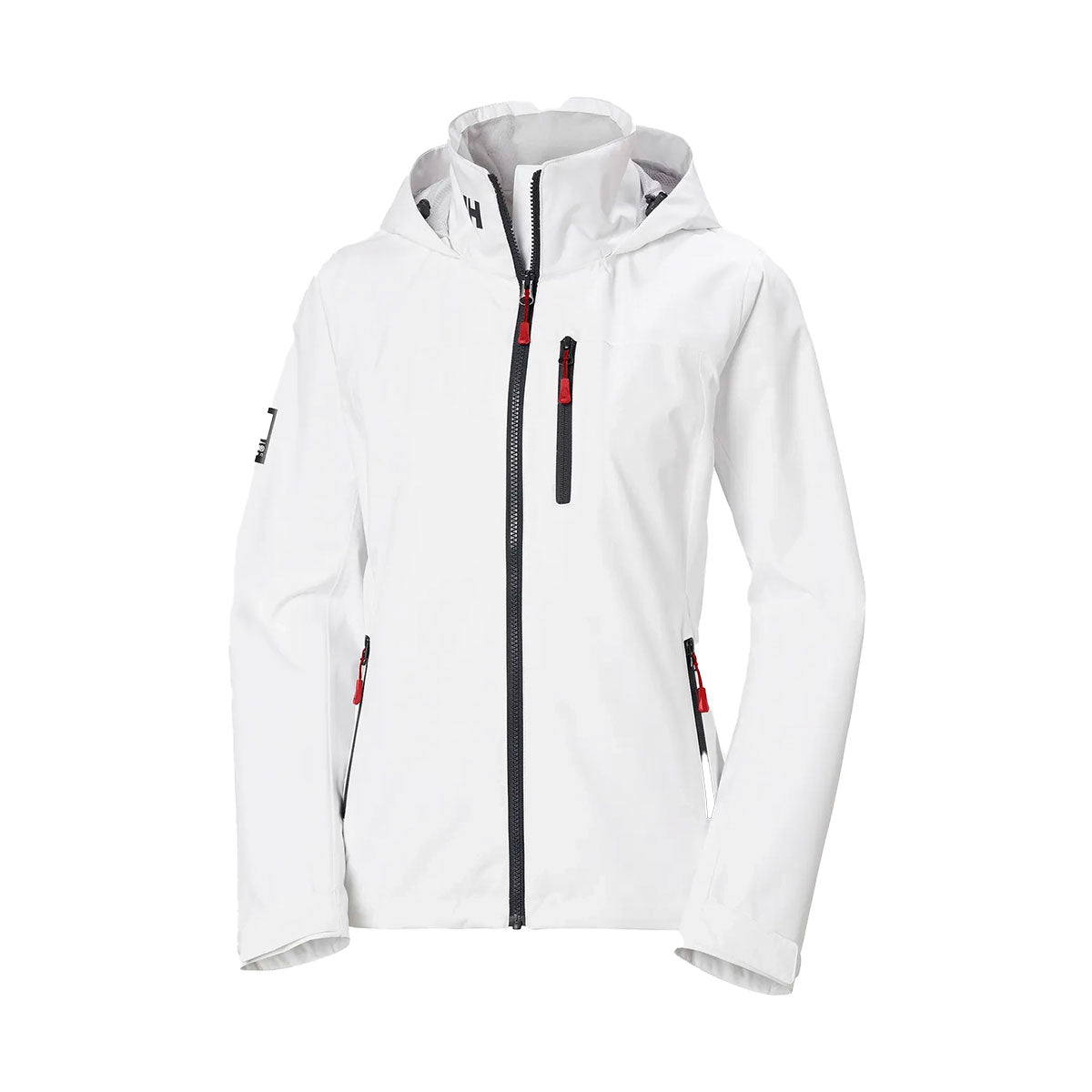 helly hansen naisten crew hooded jacket 2.0, valkoinen