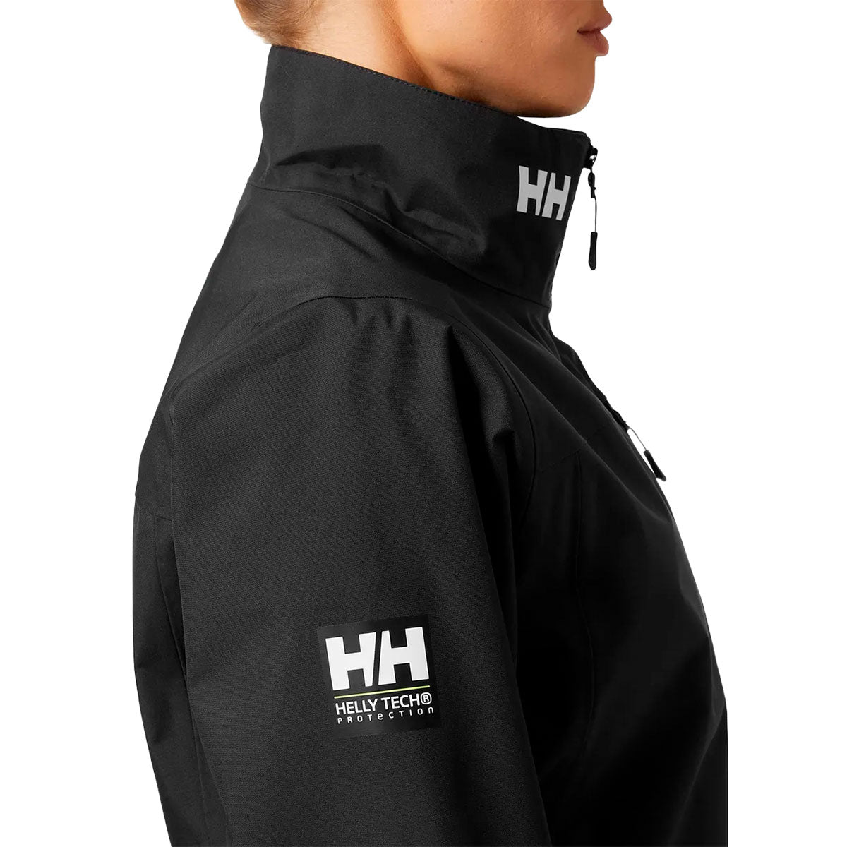hh crew jacket naisten musta takki, oikea puoli
