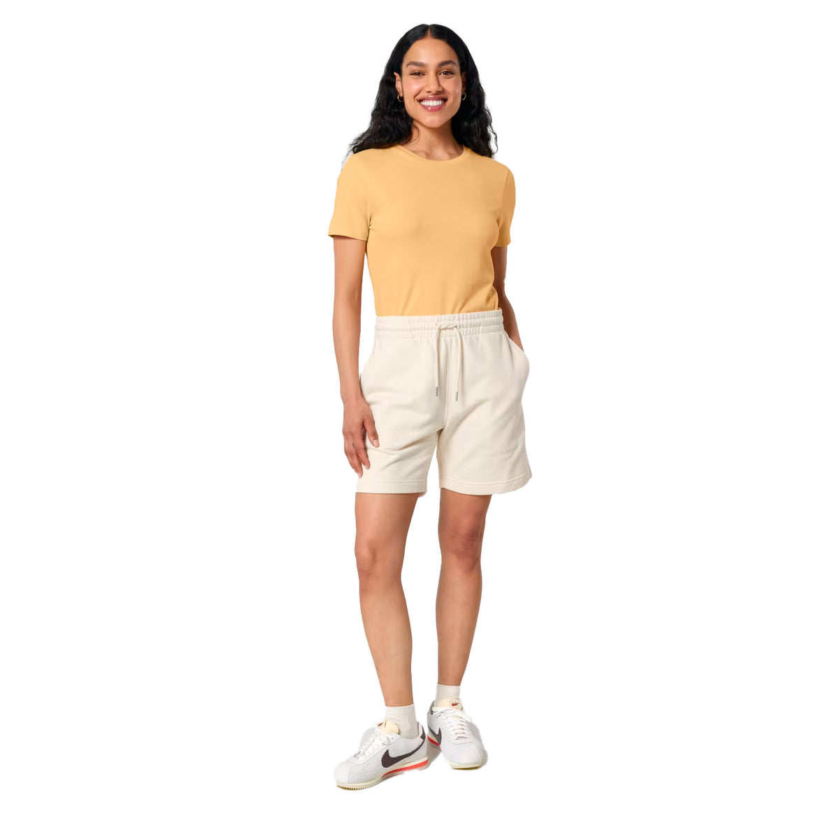 luonnonvalkoinen unisex collegeshortsit trainer 2.0