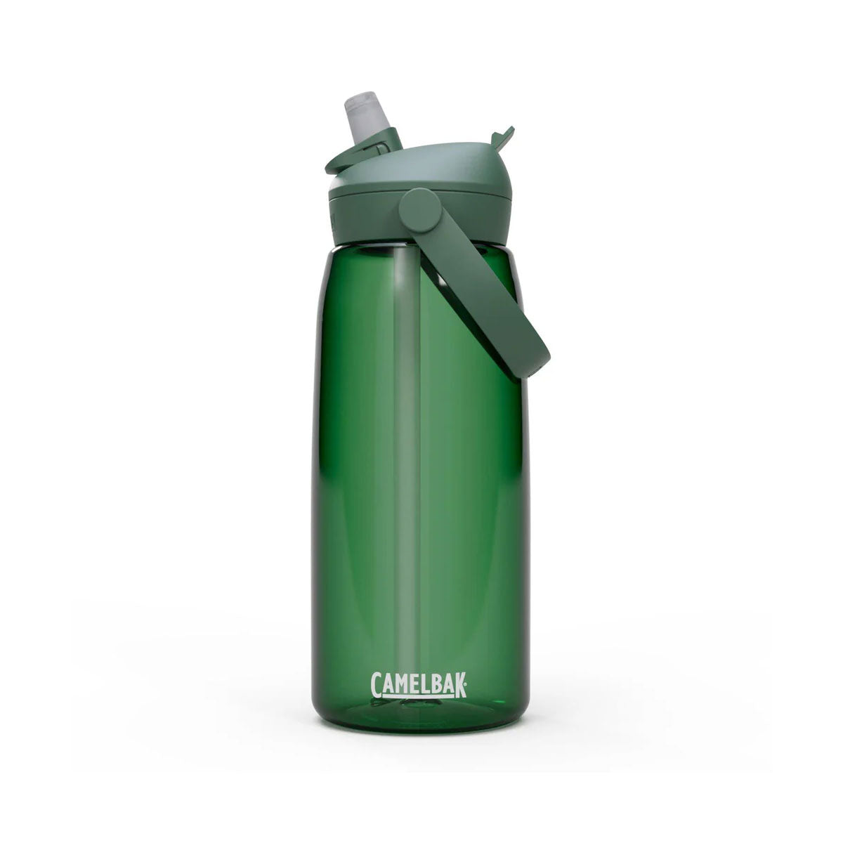 metsänvihreä camelbak Thrive Flip Straw Bottle 1L juomapullo