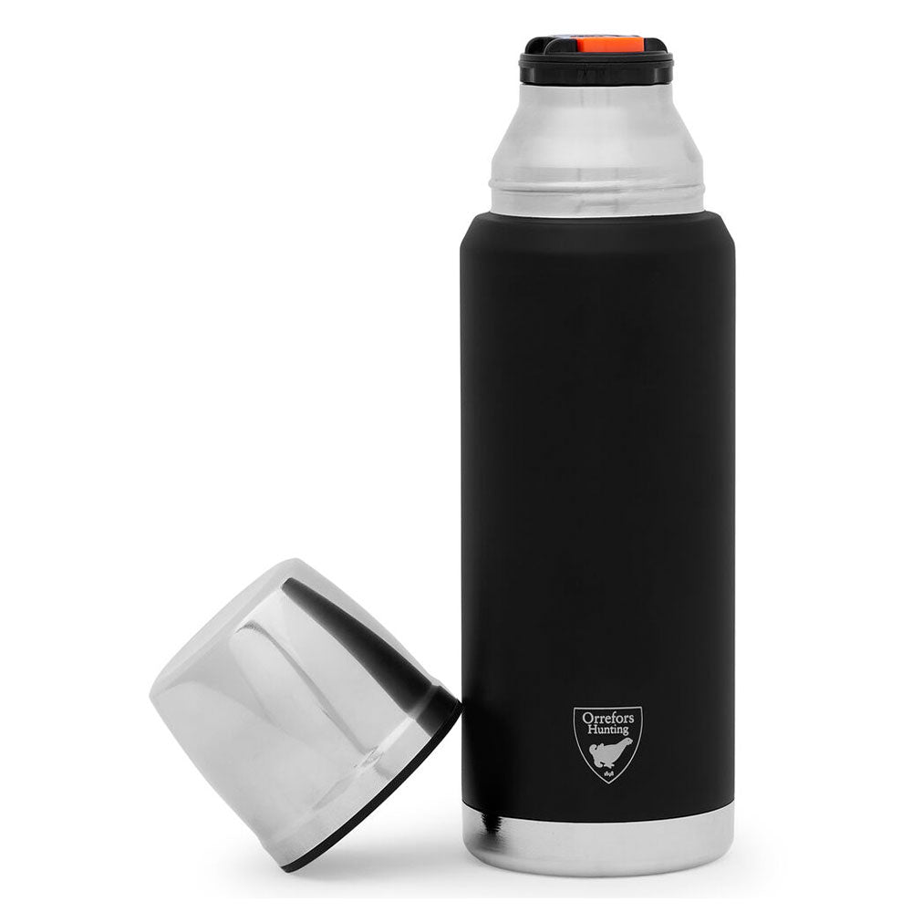 orrefors hunting termospullo 750 ml musta korkki juomamuki