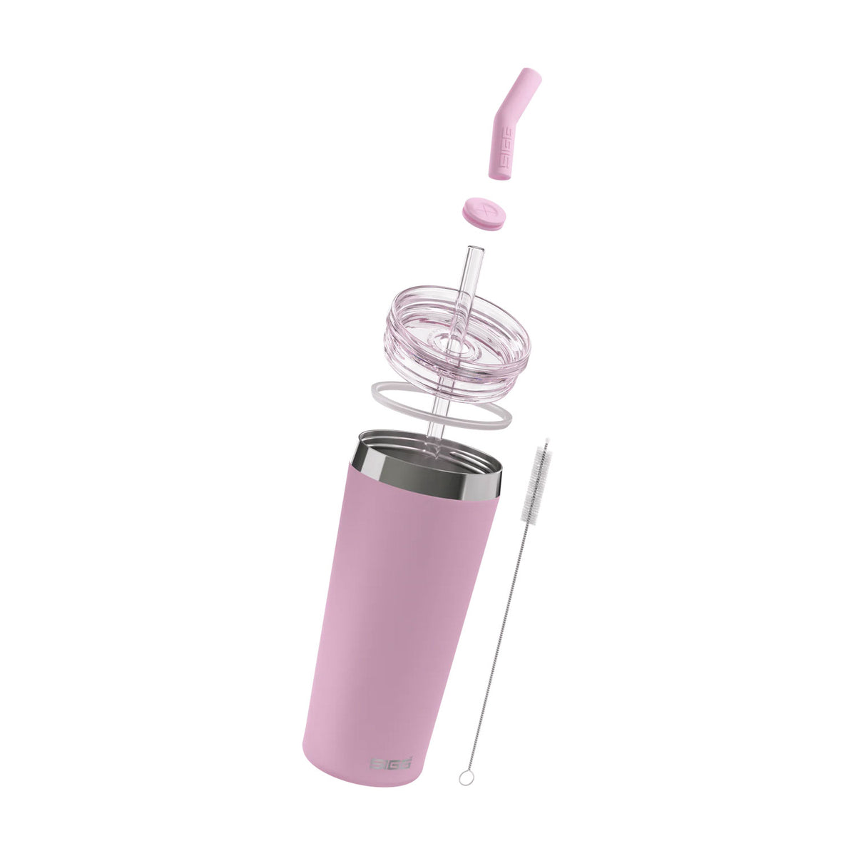 sigg helia 0,6L, pinkki termosmuki pillillä