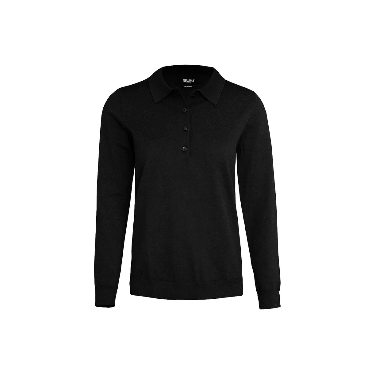 Brighton Long Sleeve Polo Women, musta