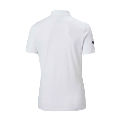 valkoinen Helly Hansen Crew Technical polo naisten pikeepaita, selkä