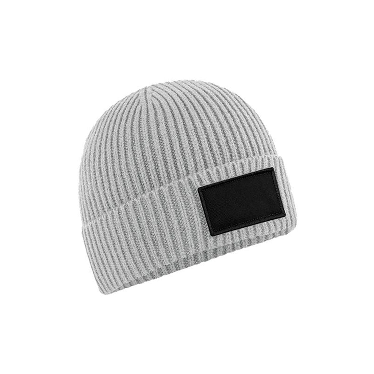 Beechfield Fashion Patch Beanie, harmaa