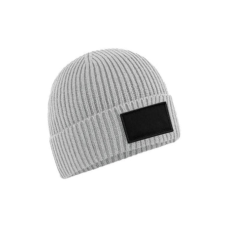 Beechfield Fashion Patch Beanie, harmaa
