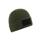 Beechfield Fashion Patch Beanie, oliivi vihreä