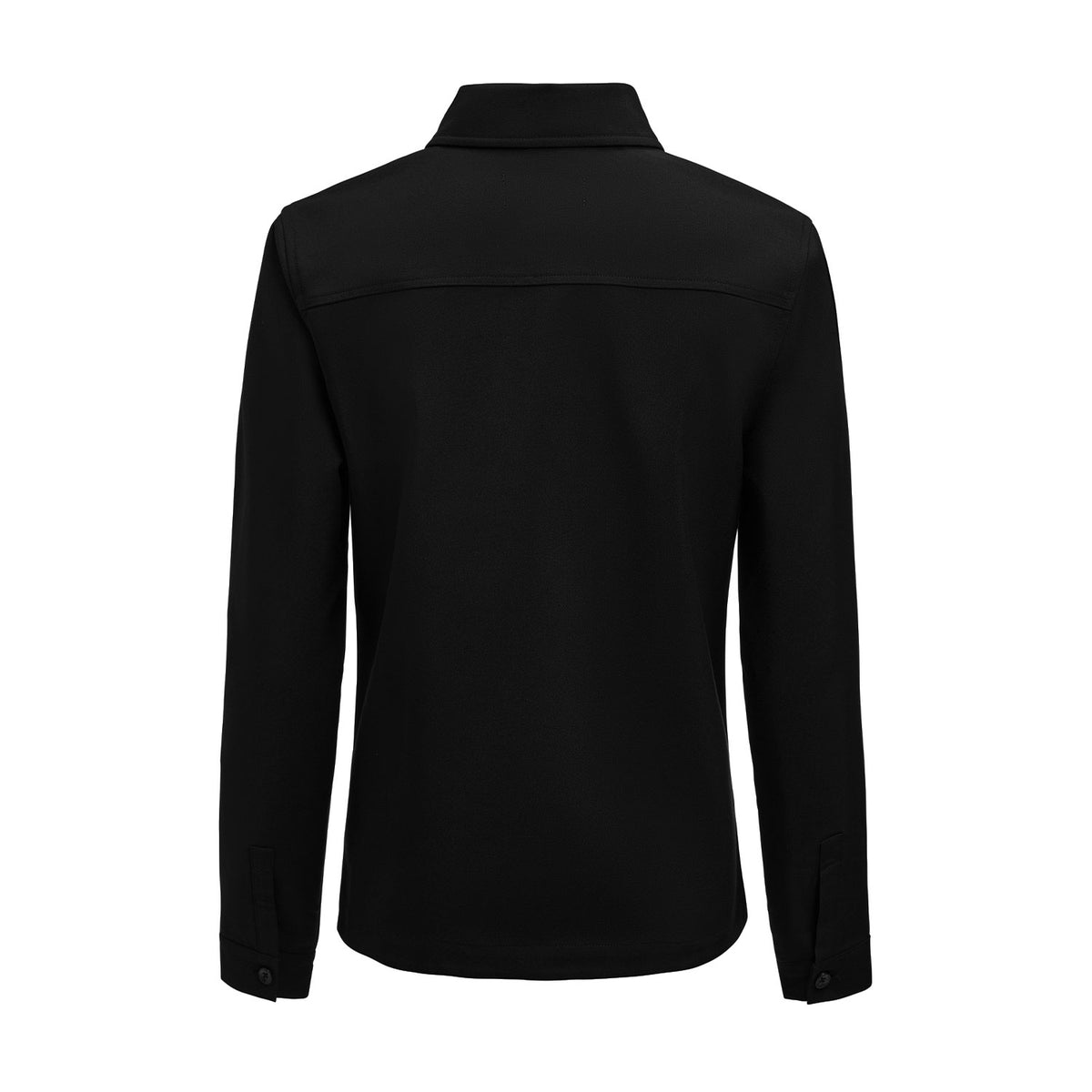 Modern Zip Overshirt Woman, musta, selkä