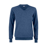 cutter buck Oakville V-neck naisten neulepusero meleerattu sininen