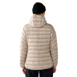Särna Mimic II Hood Women, chalk beige, naisten kevyttoppatakki, selkä