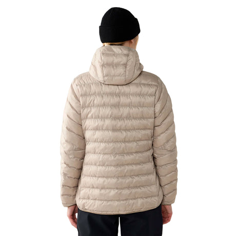 Särna Mimic II Hood Women, chalk beige, naisten kevyttoppatakki, selkä