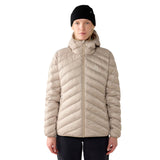 Särna Mimic II Hood Women, chalk beige, naisten kevyttoppatakki