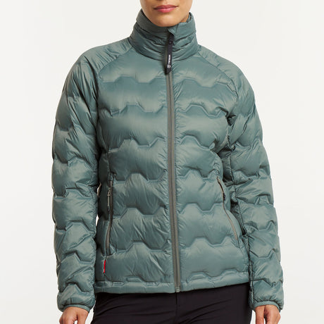 TXlite Shibui Down Collar Jacket Women harmaanvihreä