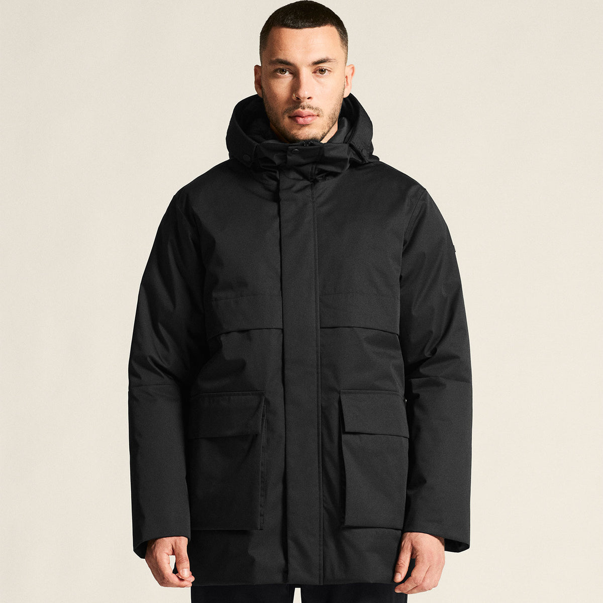 Urban Padded Parka M musta parkatakki