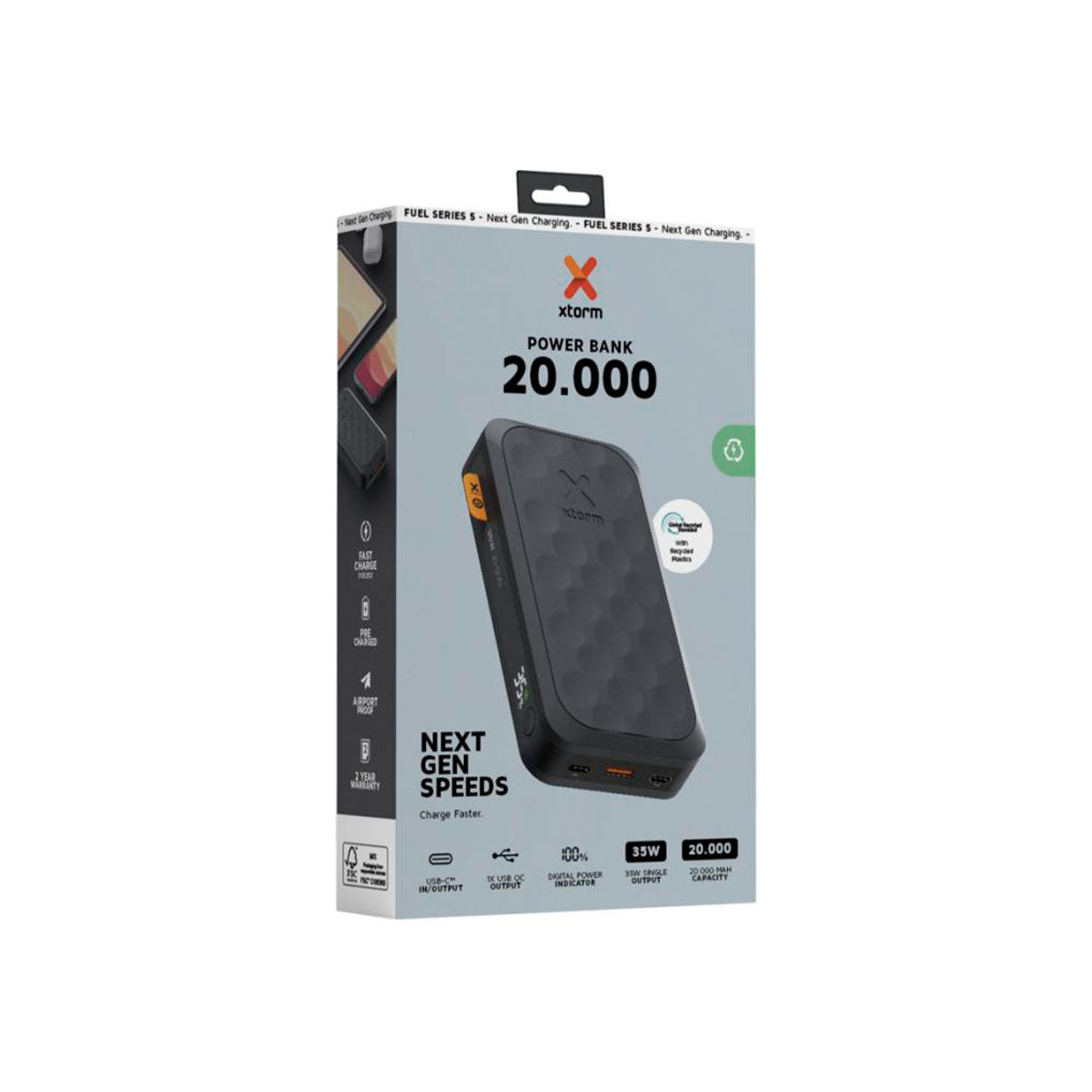 Xtorm 20000 mAh 35 W varavirtalähde, pakkaus
