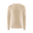 berkeley Hayward Ribbed Crew Neck luonnonvalkoinen miesten neulepusero