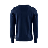 Berkeley Wilton Merino V-neck navy, selkä