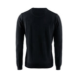 Berkeley Wilton Merino V-neck musta, selkä
