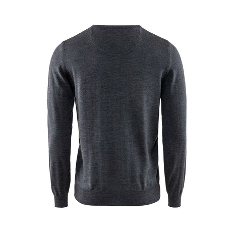 Berkeley Wilton Merino V-neck tummanharmaa