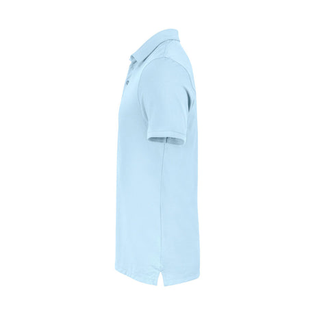 Cutter & Buck Oceanside Stretch Polo vaaleansininen, vasen hiha ja sivuprofiili