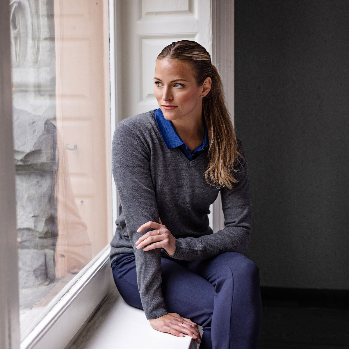 Cutter & Buck Vernon V-neck Ladies neule