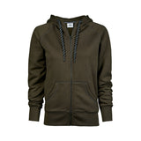 dark olive naisten tee jays fashion huppari vetoketjulla