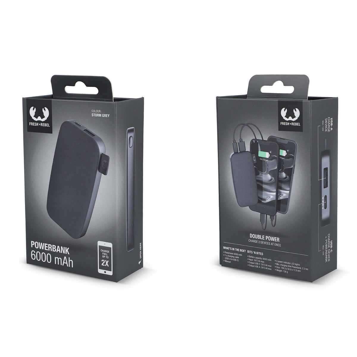 Fresh 'n Rebel powerbank 6000mAh, pakkaus