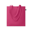 fuksia fairtrade puuvillakassi
