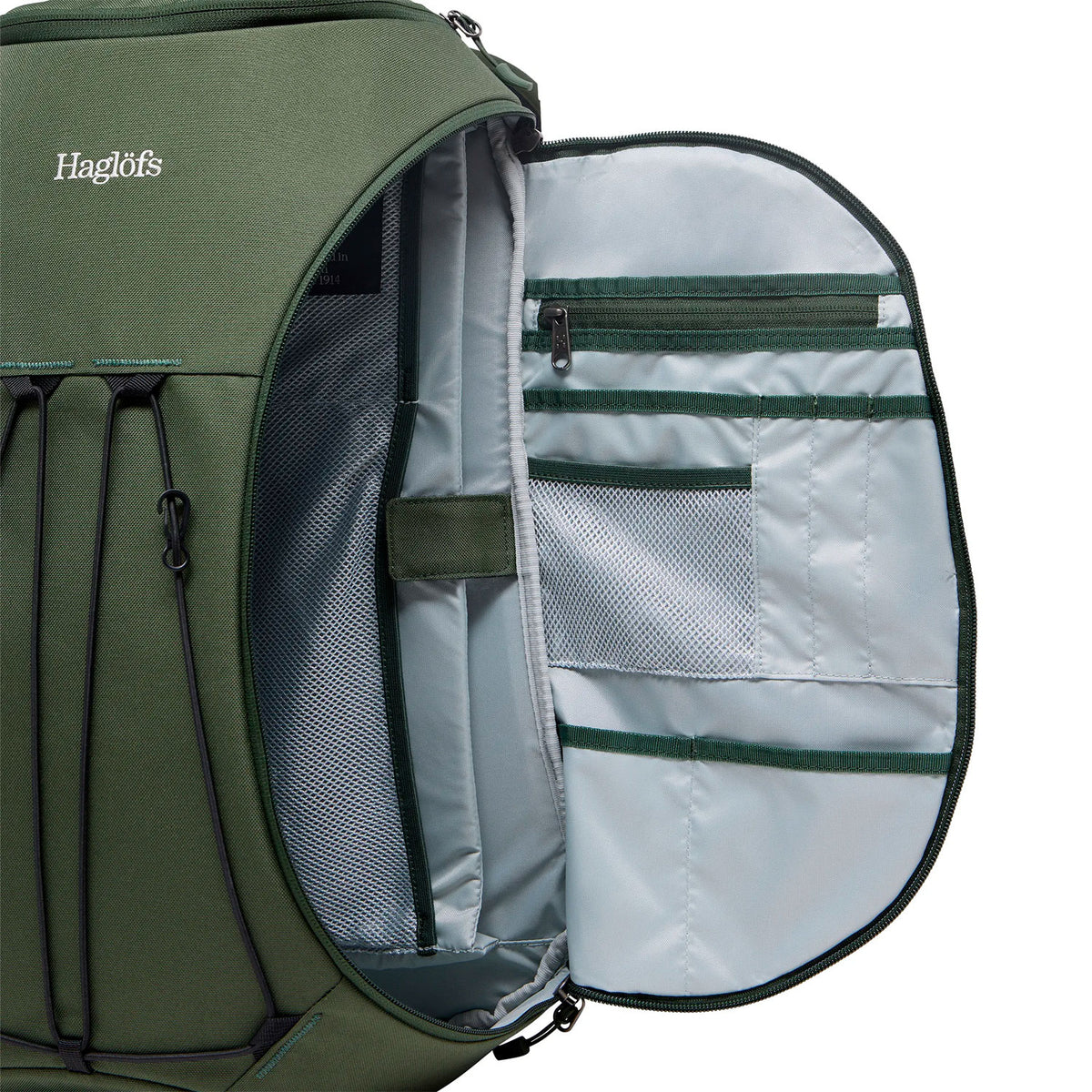 Haglöfs Corker large sivusta avattava reppu, seaweed green