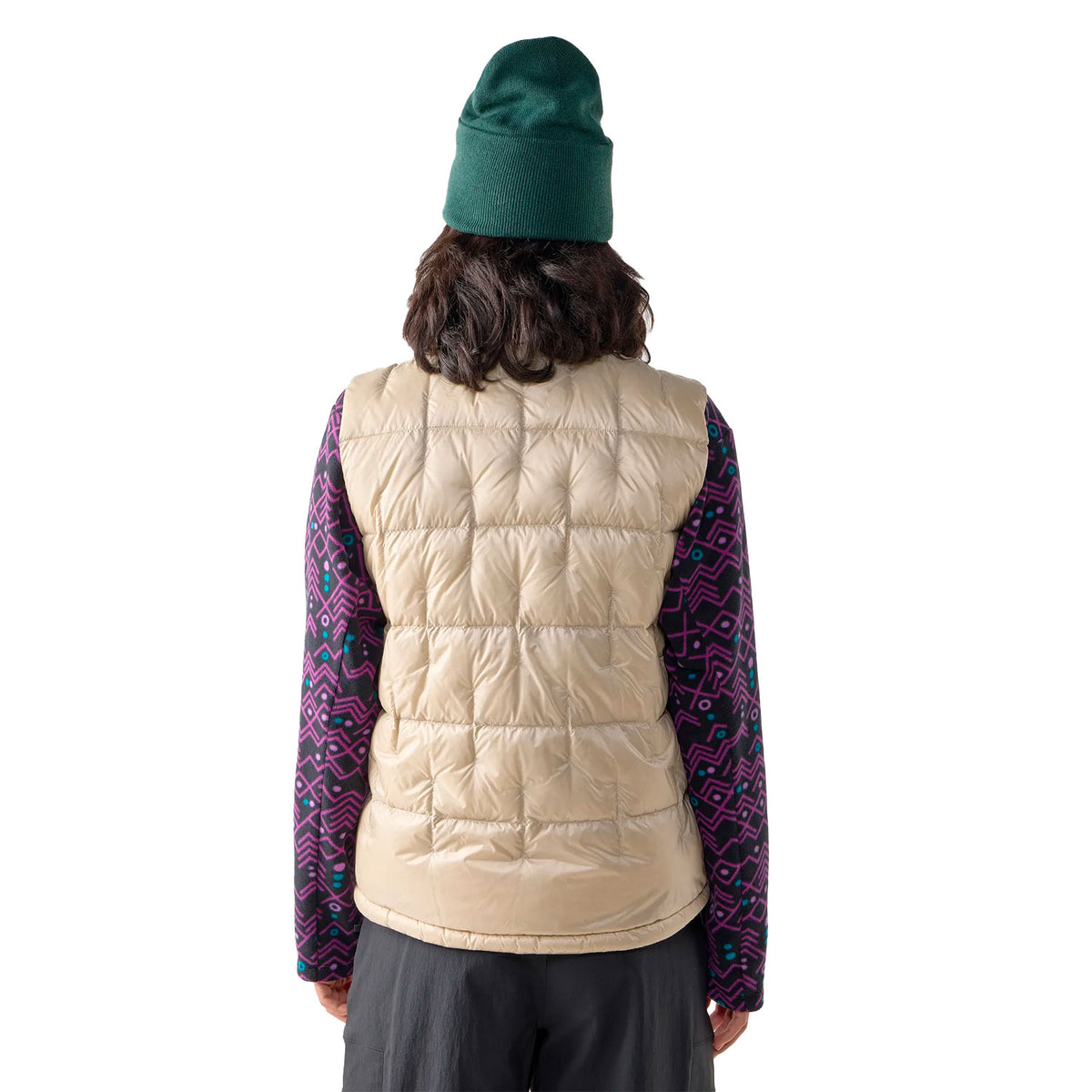 haglöfs hede down vest women, chalk beige, selkäpuoli