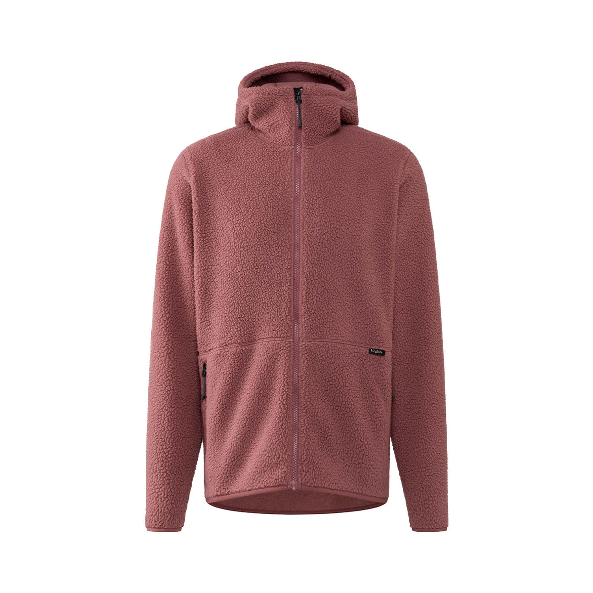 haglöfs pörröinen fleecetakki hupulla Misty Mauve
