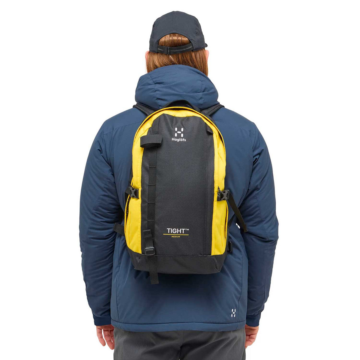 keltainen haglöfs tight medium reppu yrtyksen logolla yrityslahja