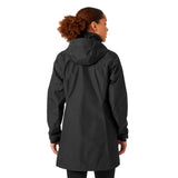 helly hansen naisten pitkä takki, musta, selkä