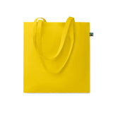 keltainen fairtrade puuvillakassi