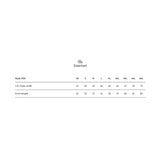 kokotaulukko Tee Jays Unlabeled Luxury Tee t-paita, size chart