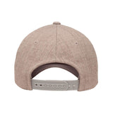 meleerattu harmaa 5-panel baseball snapack lippis, takaosa