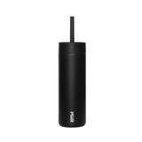MiiR Sipper Straw Bottle musta juomapullo pillillä