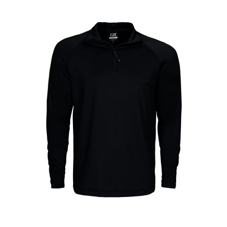 musta cutter buck Coos Bay Half Zip pitkähihainen paita