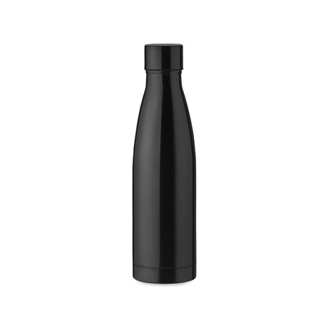 musta ruostumaton teräs juomapullo 0,5L, kaksiseinäinen termosjuomapullo