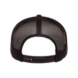 musta trucker lippis suoralla lipalla, snapback, lippikset takaosa