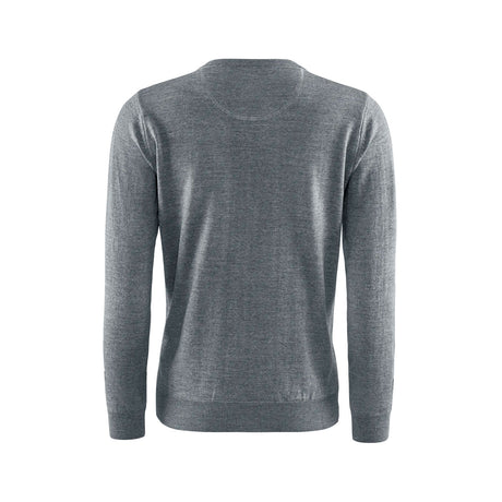 Berkeley Wilton Merino V-neck naisten merinovillaneule, harmaa, selkä