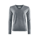 Berkeley Wilton Merino V-neck naisten merinovillaneule, harmaa