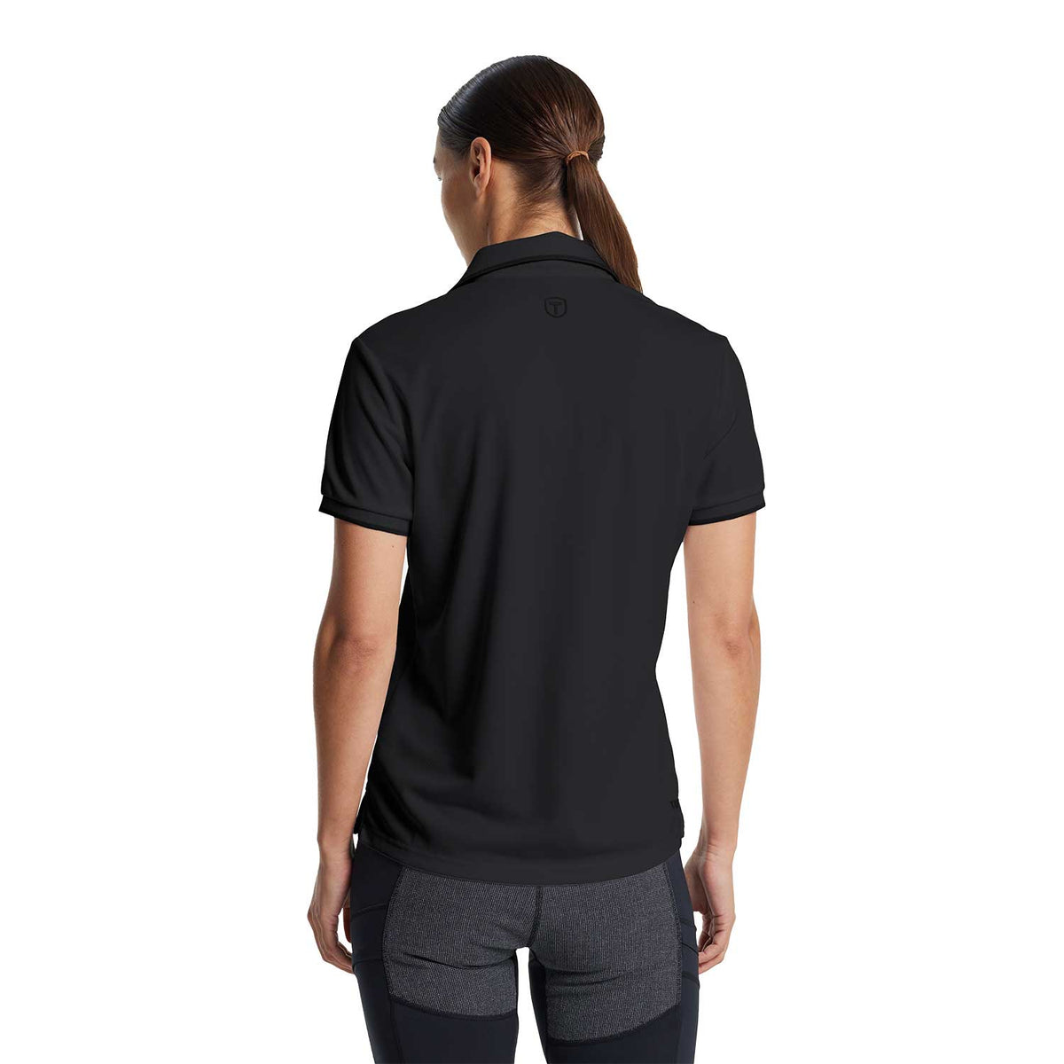 naisten musta TXlite Quickdry Polo, selkä