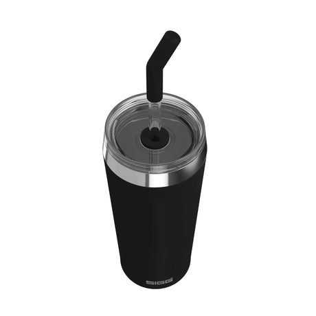 sigg helia 0,6L, musta termosmuki pillillä