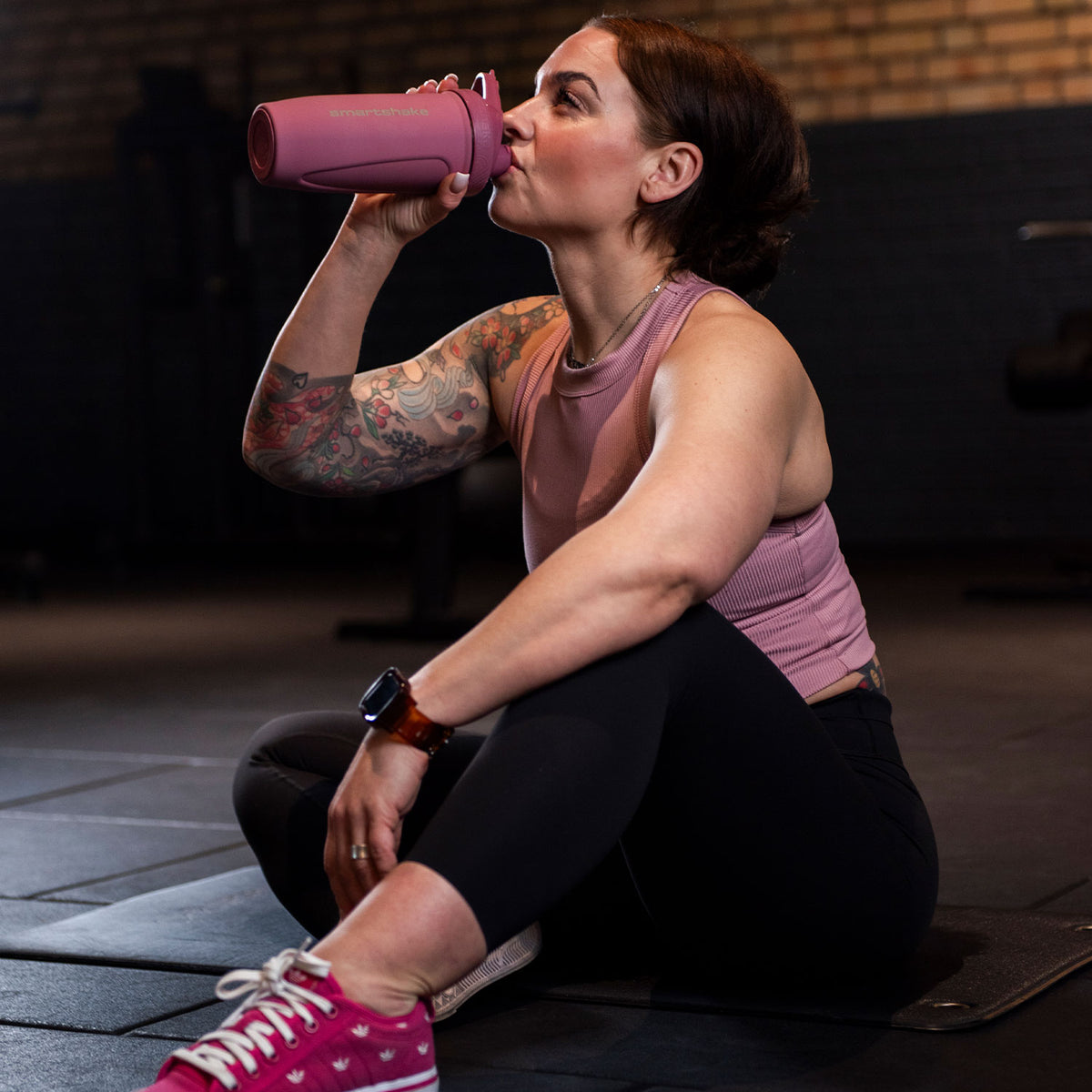 smartshake pinkki shaker pullo, ruostumaton teräs